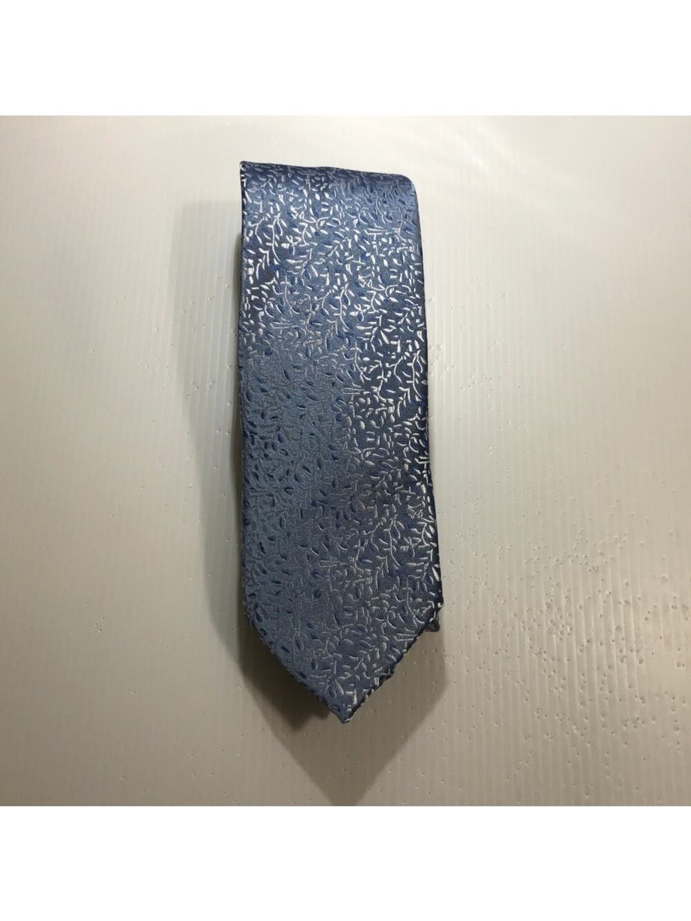 Bergamo New York Hand Made Blue Sliver Classic Mens Necktie 58”